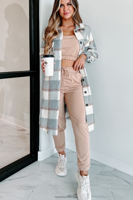 grijs ruimte om lange geruite shaket te ademen NanaMacs HPTT3688