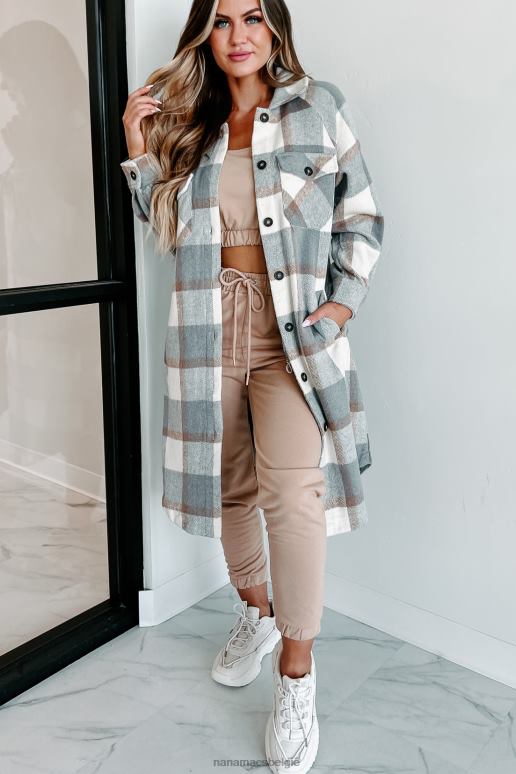 grijs ruimte om lange geruite shaket te ademen NanaMacs HPTT3688