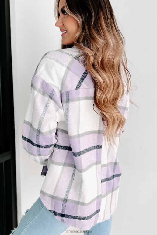 lavendel tandy geruite shacket NanaMacs HPTT3660