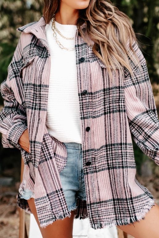 mauve verdwalen geruite shacket NanaMacs HPTT3710