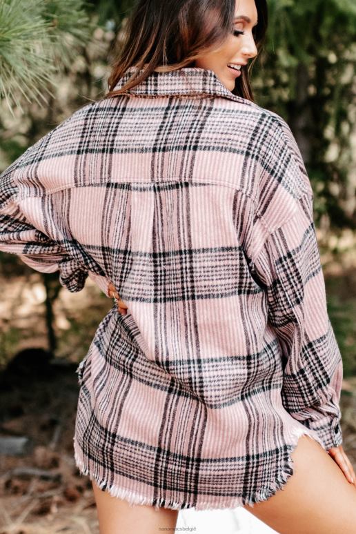 mauve verdwalen geruite shacket NanaMacs HPTT3710