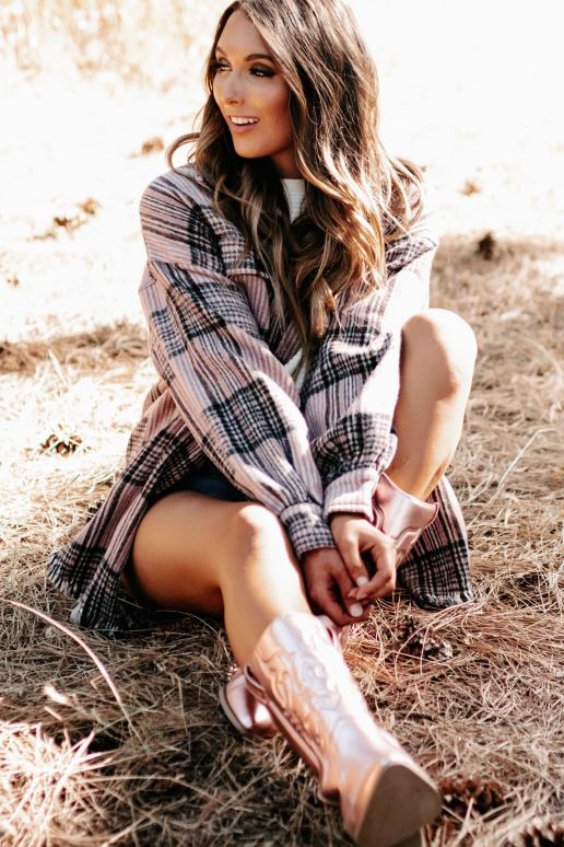 mauve verdwalen geruite shacket NanaMacs HPTT3710