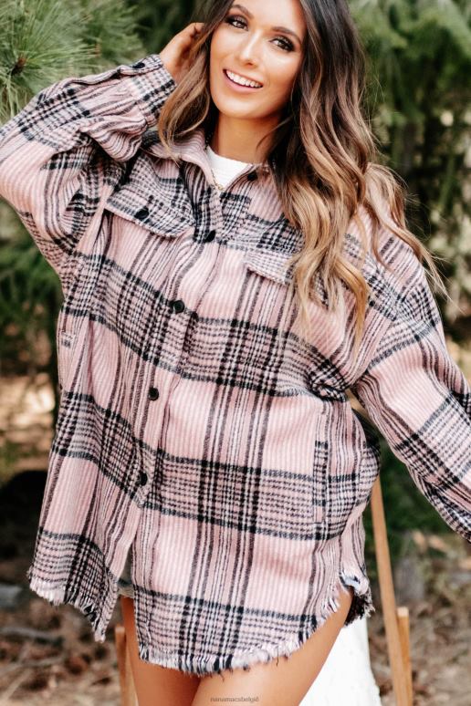 mauve verdwalen geruite shacket NanaMacs HPTT3710