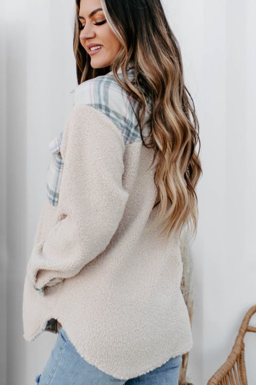 room sherpa plaid panel shacket overnemen NanaMacs HPTT3672