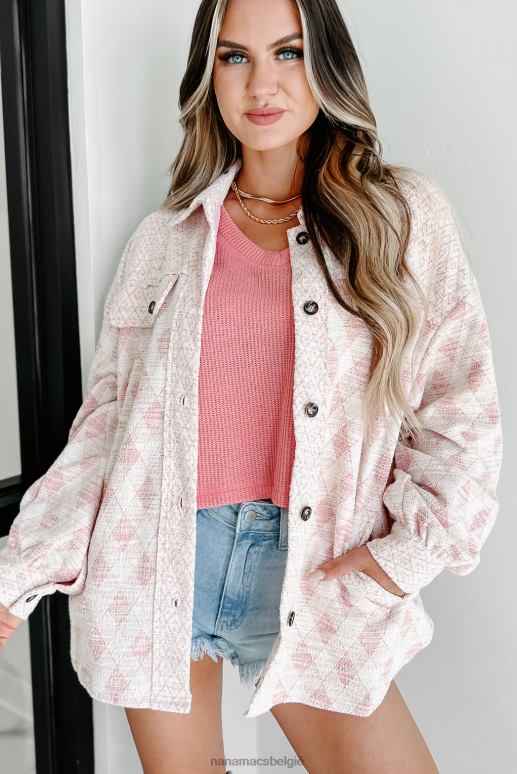 roze kom thuis gekletst shacket NanaMacs HPTT3670