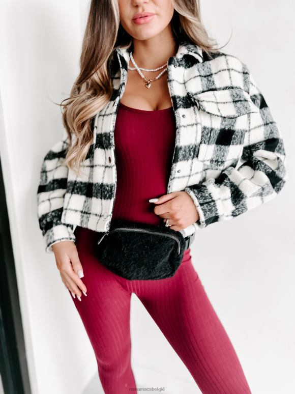 zwart wit sade geruite shacket NanaMacs HPTT3673