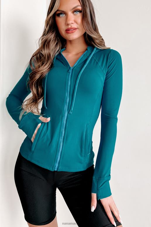 Hawaiiaans blauw ready set move atletisch jack met capuchon NanaMacs HPTT3757