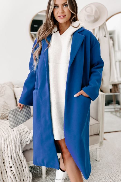 blauw op zoek naar een teken open jas NanaMacs HPTT3791