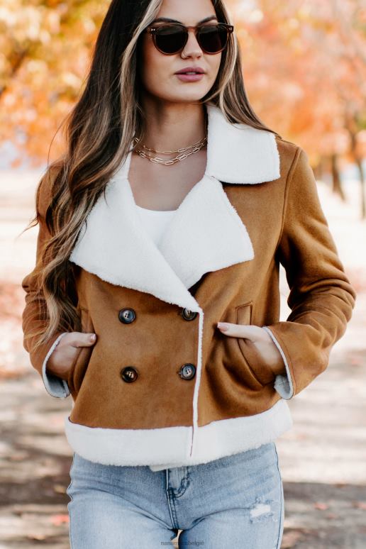 kameel western zonsondergangen imitatie schapenvacht jas NanaMacs HPTT3806