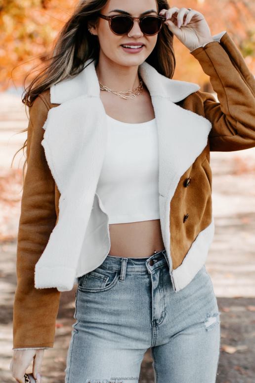 kameel western zonsondergangen imitatie schapenvacht jas NanaMacs HPTT3806