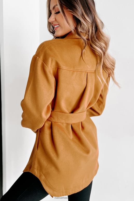 koper jas voor stadswandeling met knopen aan de voorkant NanaMacs HPTT3766