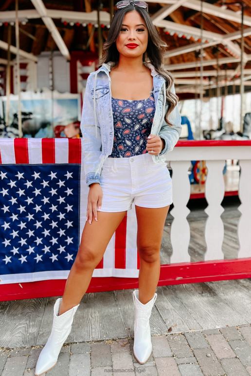 licht lourdes cropped spijkerjack met capuchon en gerafelde zoom NanaMacs HPTT3825