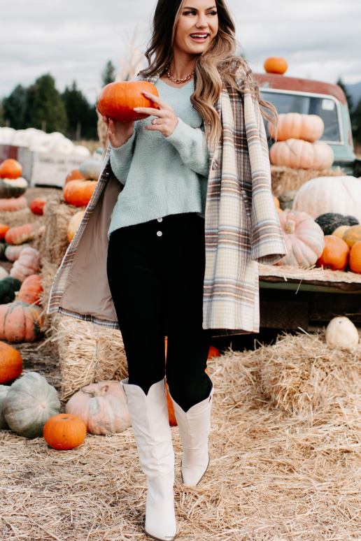 lichtbruin/bruin/denim beweegt vooruit geruite jas NanaMacs HPTT3807