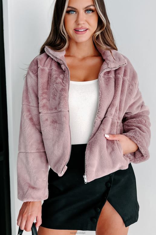 mauve Perceptie is alles imitatiebont jas NanaMacs HPTT3796