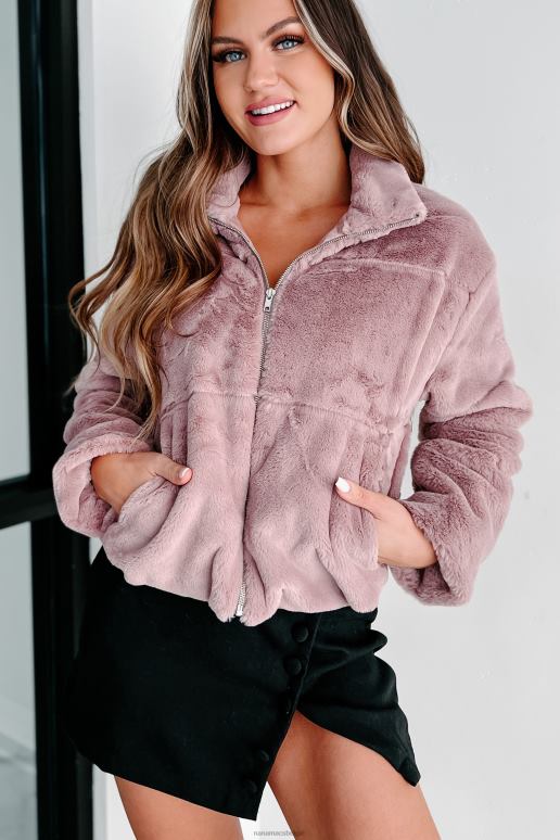 mauve Perceptie is alles imitatiebont jas NanaMacs HPTT3796