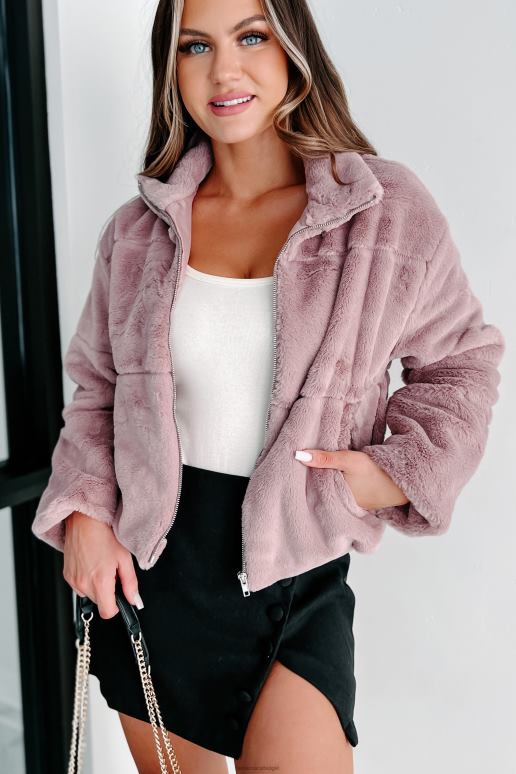 mauve Perceptie is alles imitatiebont jas NanaMacs HPTT3796