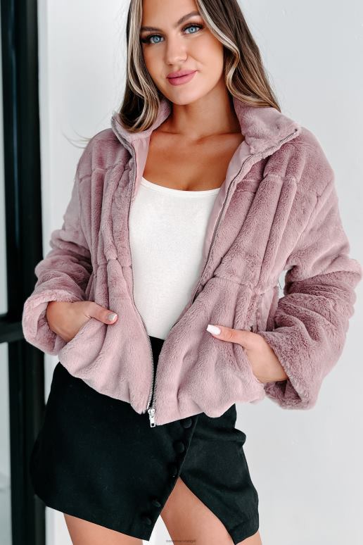 mauve Perceptie is alles imitatiebont jas NanaMacs HPTT3796