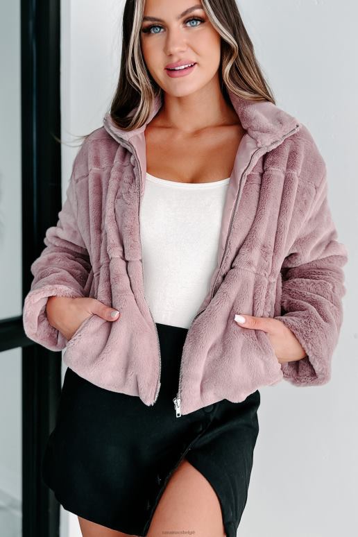 mauve Perceptie is alles imitatiebont jas NanaMacs HPTT3796