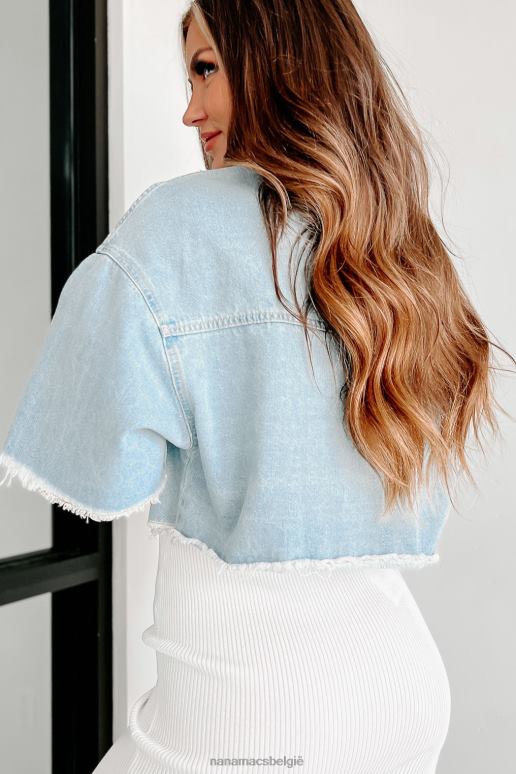 medium feel like sunshine cropped spijkerjack met korte mouwen NanaMacs HPTT3751