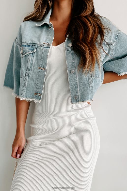 medium feel like sunshine cropped spijkerjack met korte mouwen NanaMacs HPTT3751