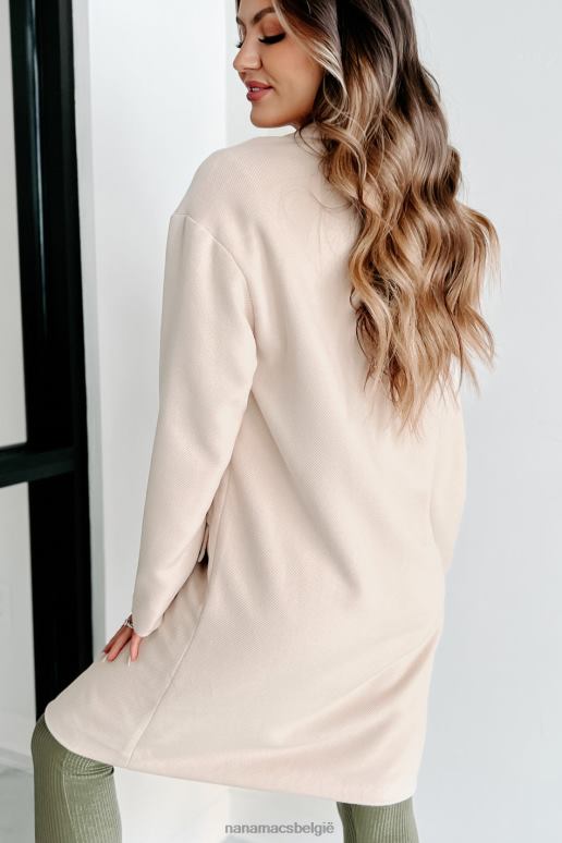 natuurlijk cover me up jas met dubbele knoop NanaMacs HPTT3786