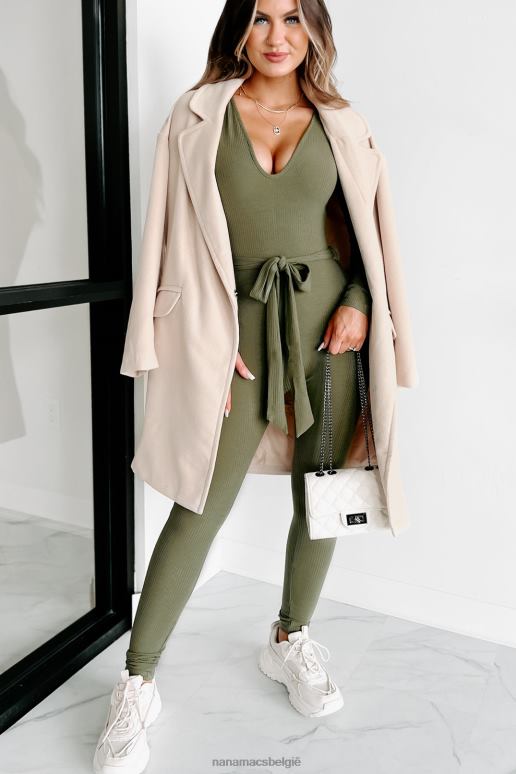 natuurlijk cover me up jas met dubbele knoop NanaMacs HPTT3786