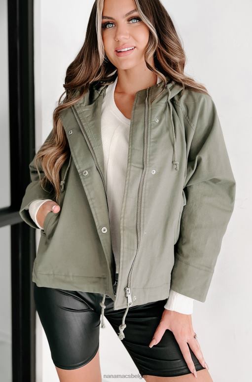 olijf portland geprepareerd oversized utility jack NanaMacs HPTT3801