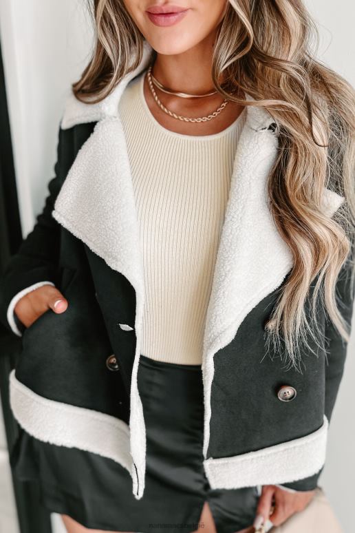 zwart western zonsondergangen imitatie schapenvacht jas NanaMacs HPTT3810