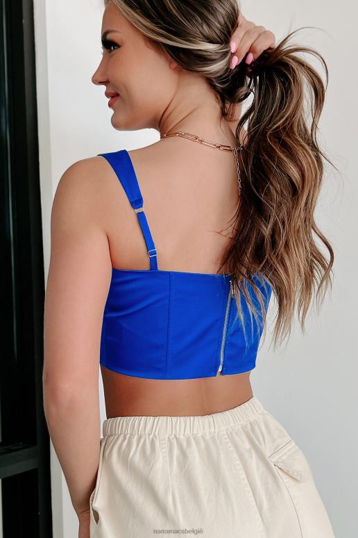 Koninklijk verfris je geheugen satijnen bustier crop top NanaMacs HPTT24