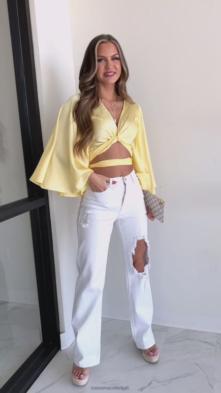 citroen beter af kimono mouw crop top NanaMacs HPTT1194