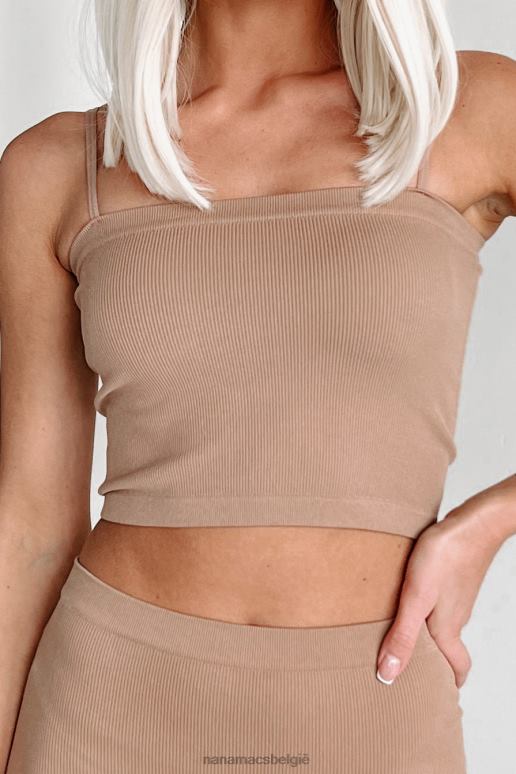 donker naakt tinsley geribbelde crop top NanaMacs HPTT570