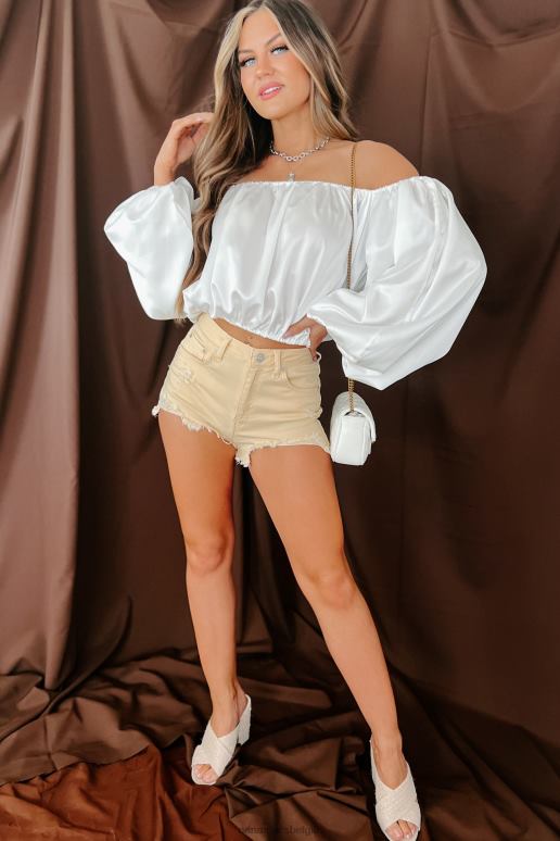 gebroken wit off my mind crop top met ballonmouwen NanaMacs HPTT1441