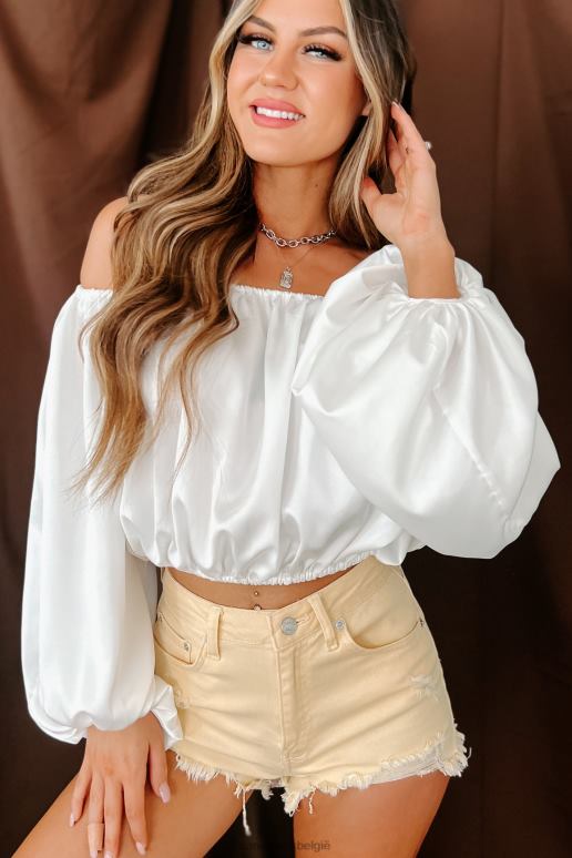 gebroken wit off my mind crop top met ballonmouwen NanaMacs HPTT1441