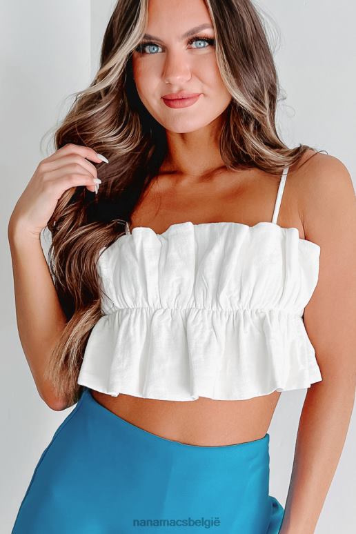 ivoor schat je ruche crop top met terugslag NanaMacs HPTT920