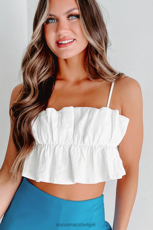 ivoor schat je ruche crop top met terugslag NanaMacs HPTT920