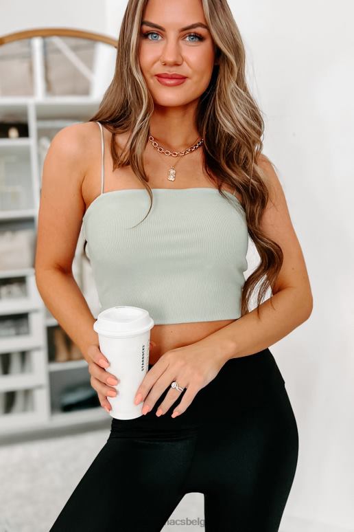 mos best tevreden dubbellaagse geribbelde crop top NanaMacs HPTT744