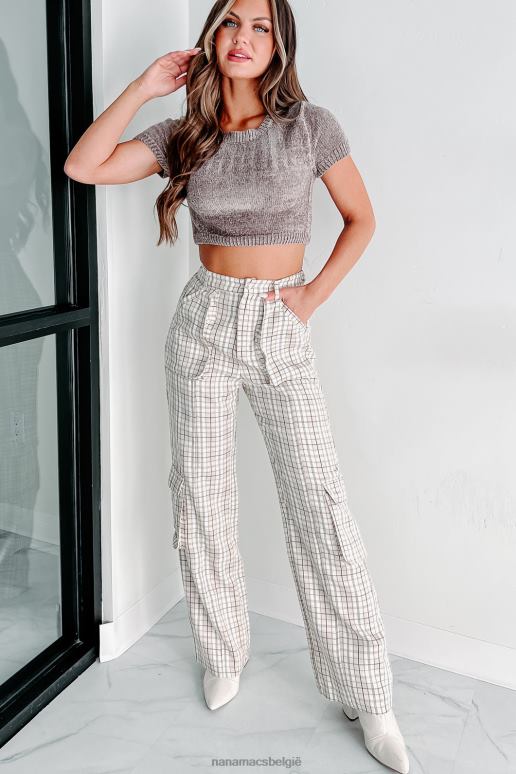 paddestoel uniek aanvoelende chenille crop top NanaMacs HPTT887