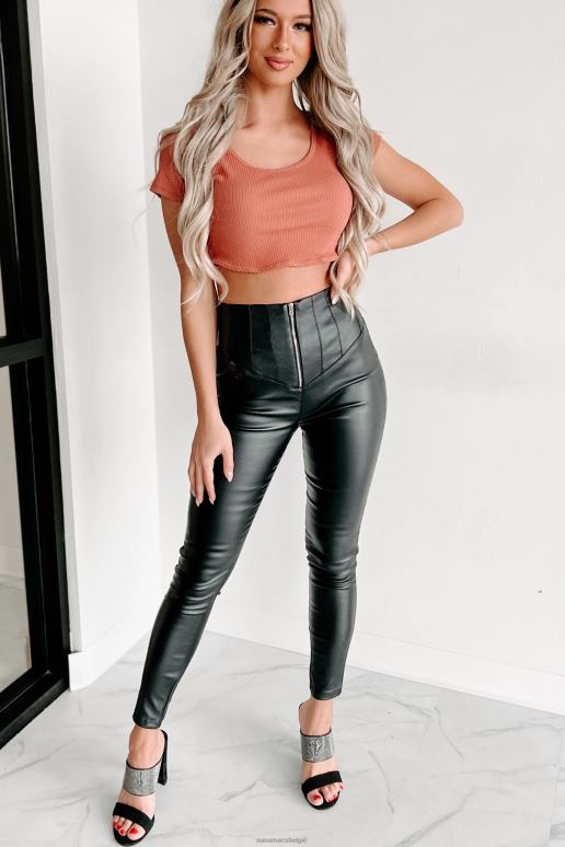 roze klei tijd om te beslissen over een crop top met korte mouwen NanaMacs HPTT710