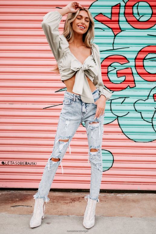 verstandig gestrikte crop top met zelfstrikkende pofschouder NanaMacs HPTT1520