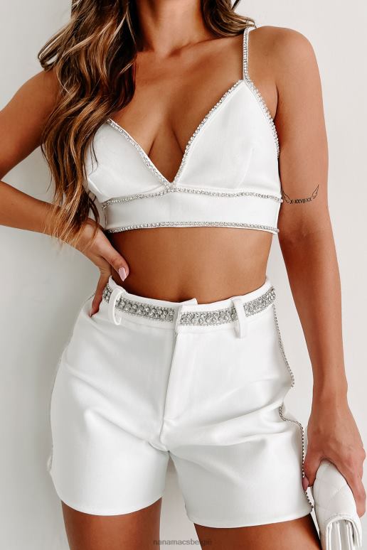 wit diva sprankelende strass bralette crop top NanaMacs HPTT47