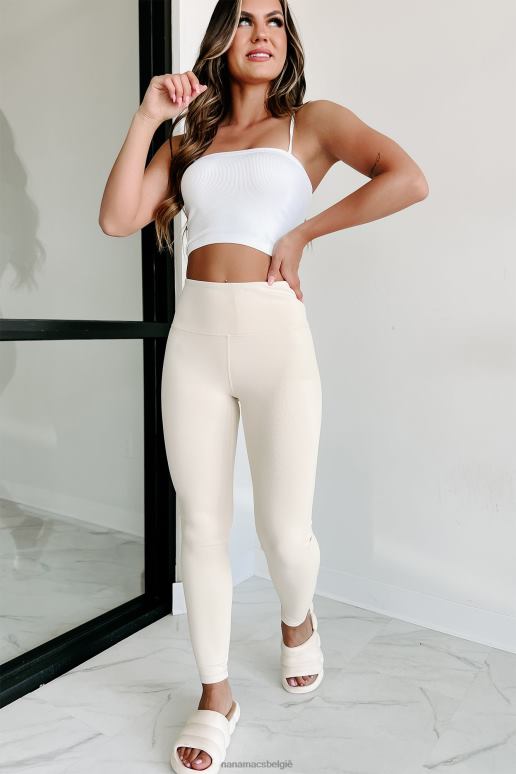 wit tinsley geribbelde crop top NanaMacs HPTT582