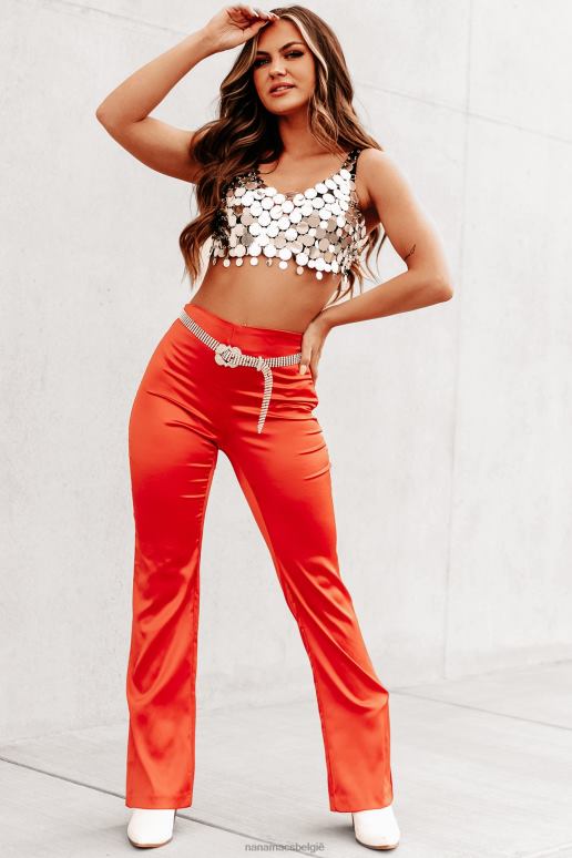 zilver disco pop pailletten crop top NanaMacs HPTT125