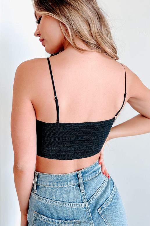 zwart bodhi crop top van gehaakt kant NanaMacs HPTT212