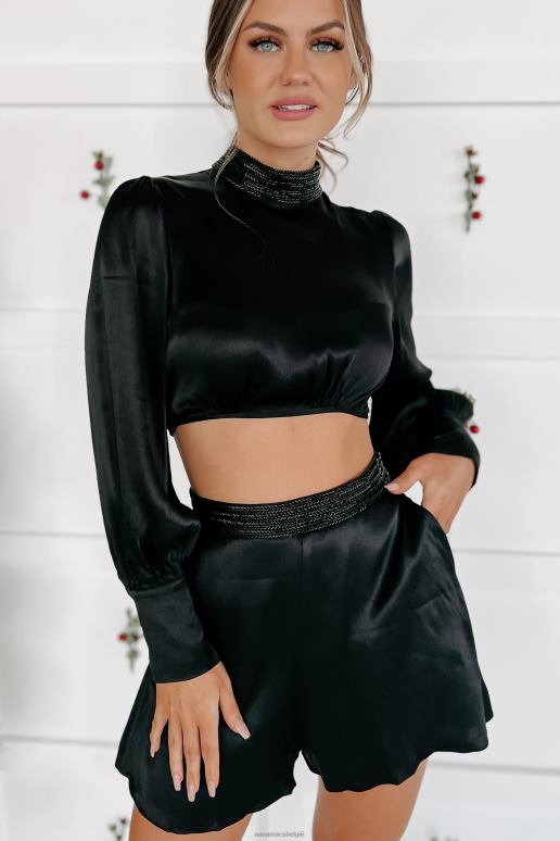 zwart creative dreamer crop top met wikkelstrik NanaMacs HPTT1280