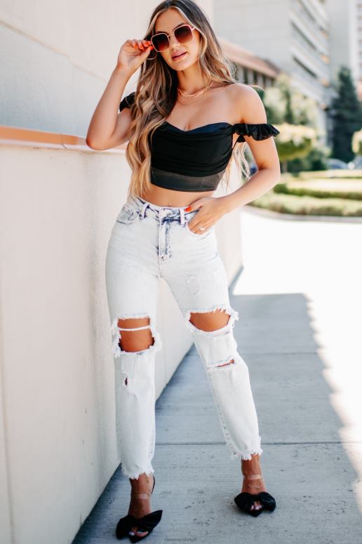 zwart get obsessed satijnen crop top met kapmouwtjes NanaMacs HPTT215