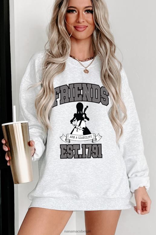 as vrienden zijn een grafische crewneck met aansprakelijkheid NanaMacs HPTT1047