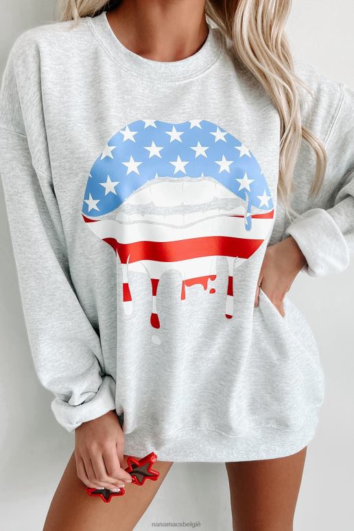 asgrijs druipend van trots grafische crewneck NanaMacs HPTT1007