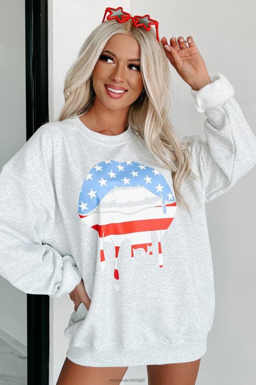 asgrijs druipend van trots grafische crewneck NanaMacs HPTT1007