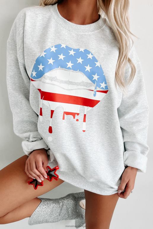 asgrijs druipend van trots grafische crewneck NanaMacs HPTT1007