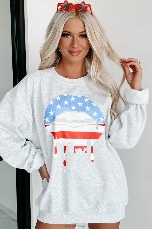 asgrijs druipend van trots grafische crewneck NanaMacs HPTT1007